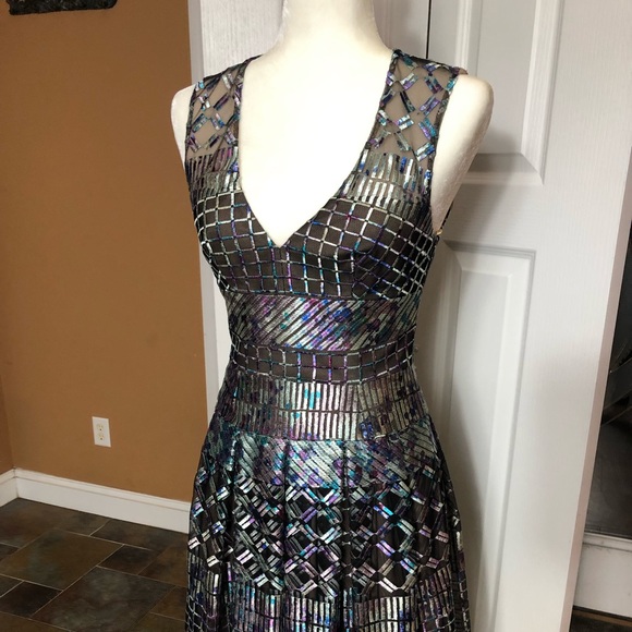 NWT BCBG Holographic Dress - Picture 3 of 7